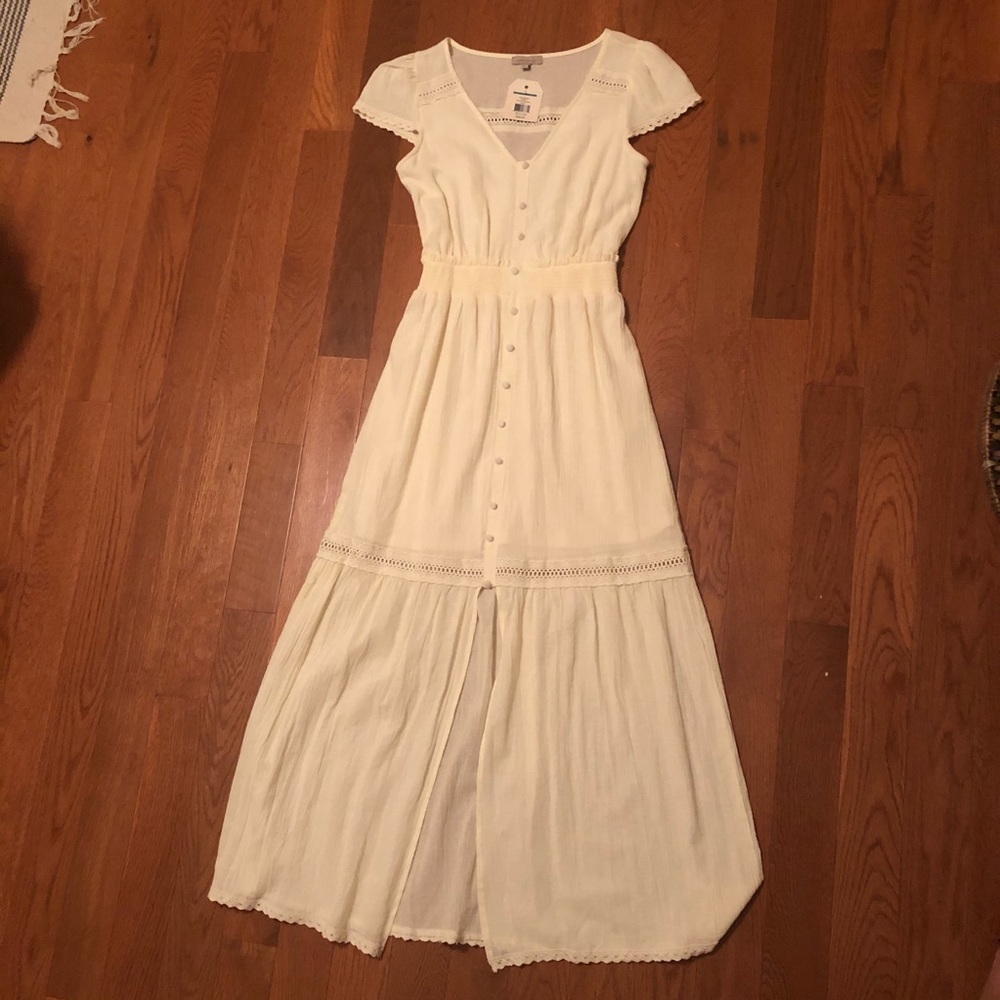 Button front maxi dress